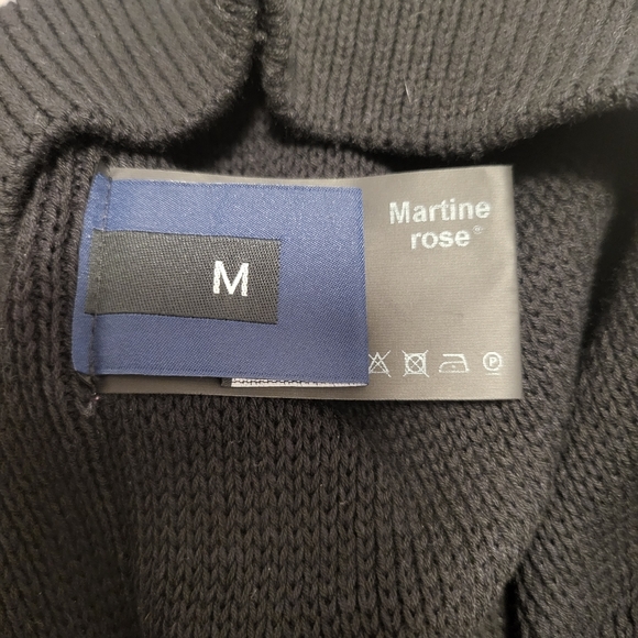 MARTINE ROSE Crew Neck Knitted Vest with Signature Label - Picture 7 of 8